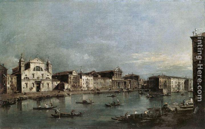 Francesco Guardi The Grand Canal with Santa Lucia and the Scalzi